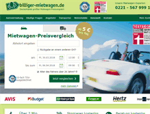 Tablet Screenshot of billiger-mietwagen.de